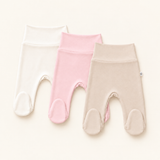 Pack x3 pantalones pretina ancha niña – ivory, rosa y avena – algodón Pima peruano | Rikury