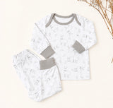 Pijama Bebé Llamita Gris | Algodón Pima Premium