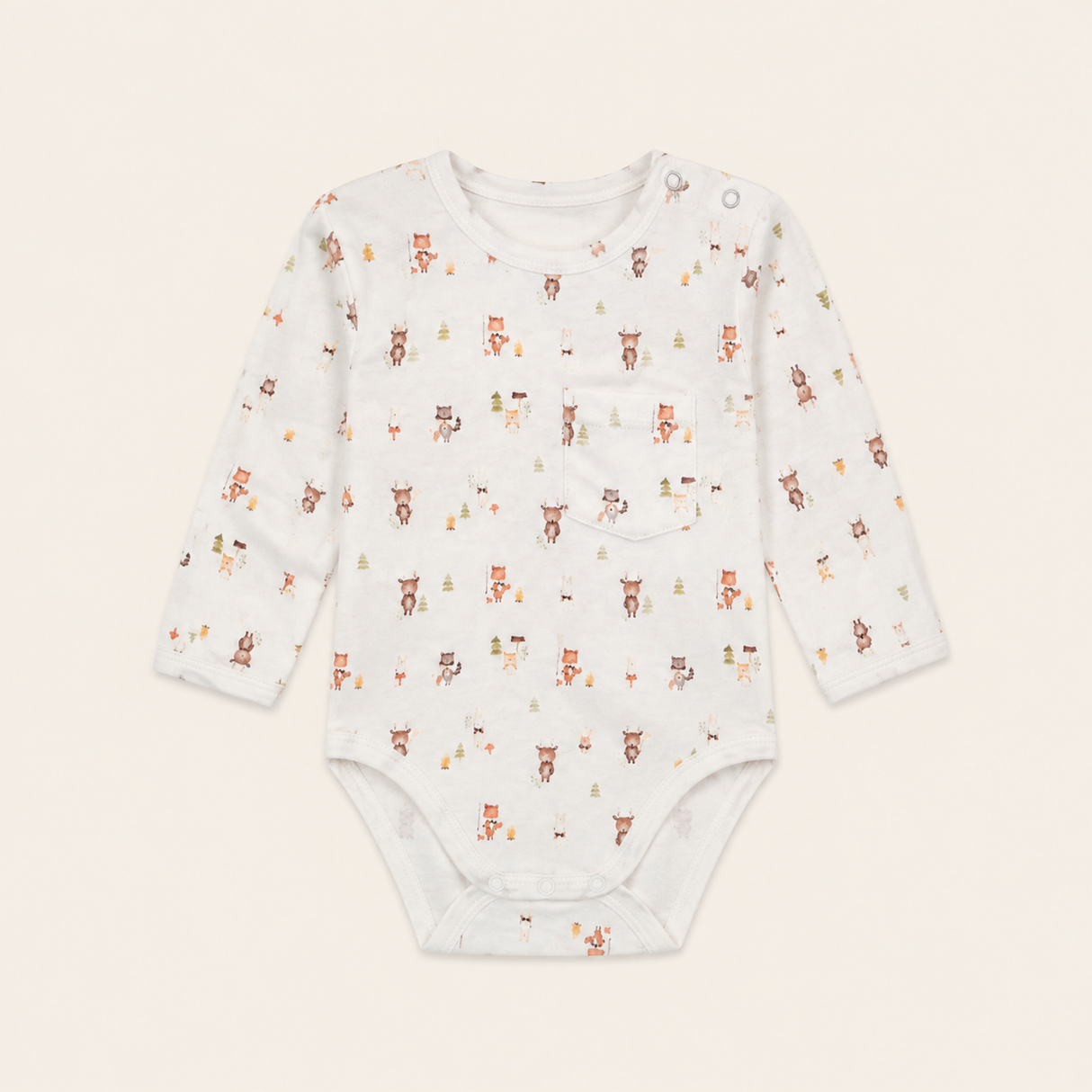 Set Body Animalitos del Bosque | Pantalón Pretina Ancha Avena