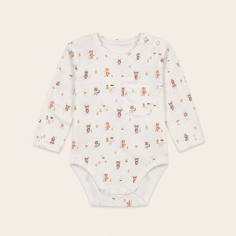 Set Body Animalitos del Bosque | Pantalón Pretina Ancha Avena