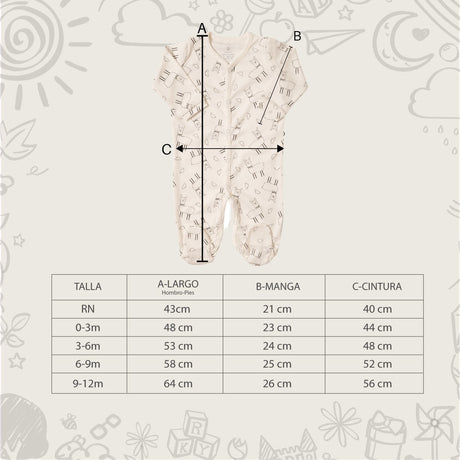 Enterizo Llamita de algodón Pima