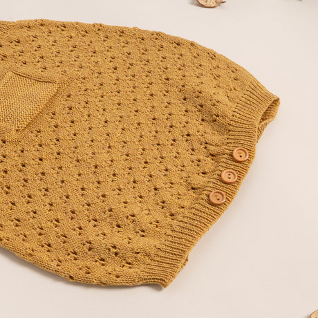 Romper mostaza tejido de algodón