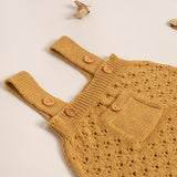 Romper tejido mostaza