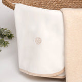 Manta algodón Pima orgánico collareta Beige