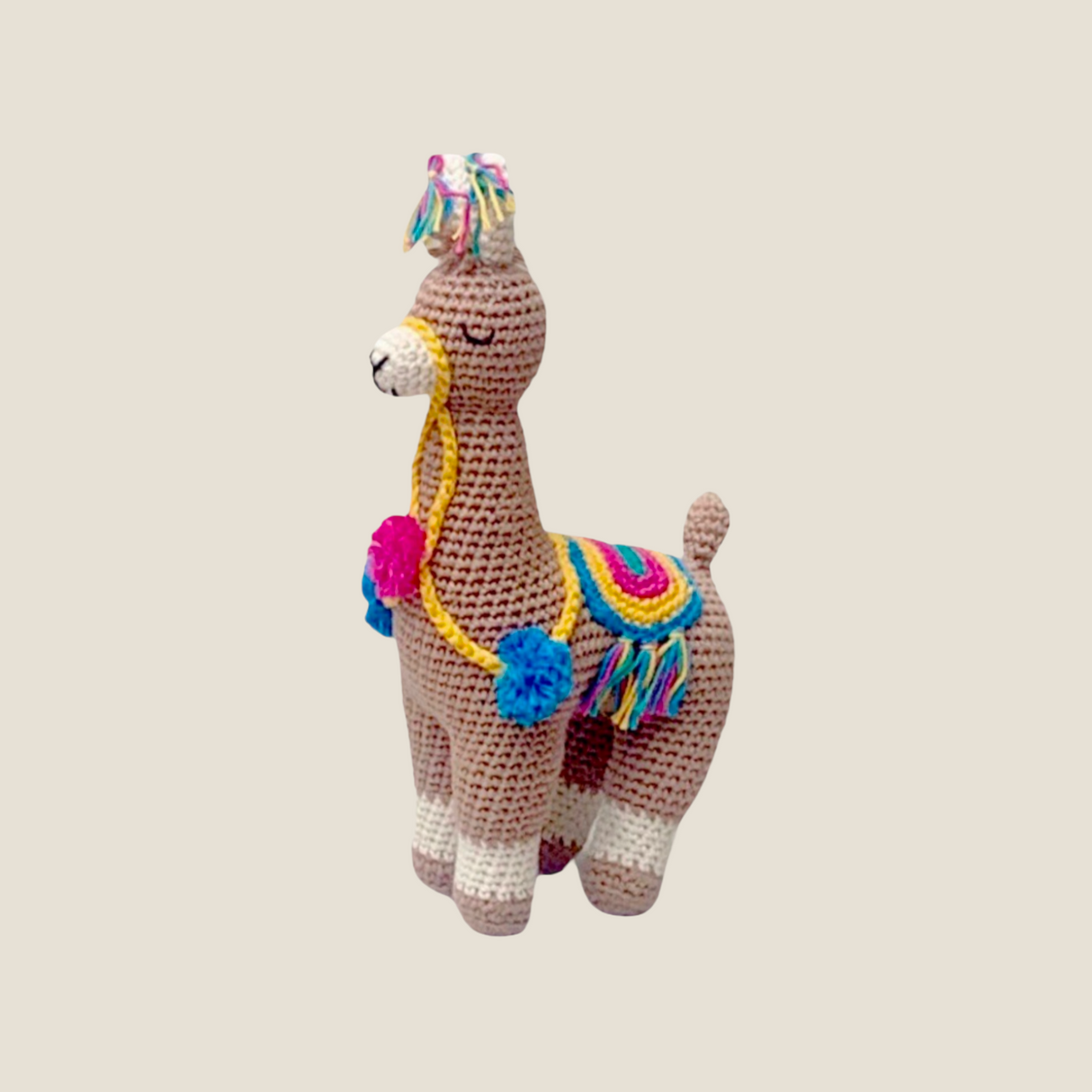 Llamita de apego chocolate